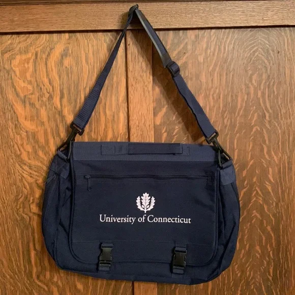 UCONN University of Connecticut messenger bag NWOT - Picture 1 of 6
